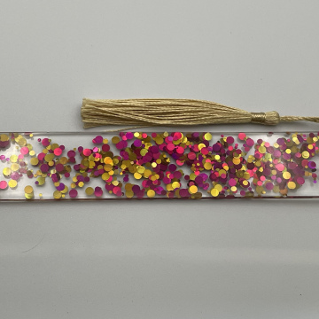 Marque-page paillettes multicolores