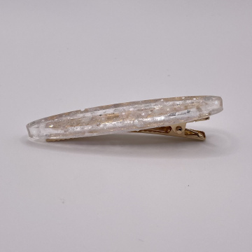 Barrette cheveux crocodile forme navette