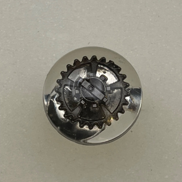 Bague ronde engrenage noir