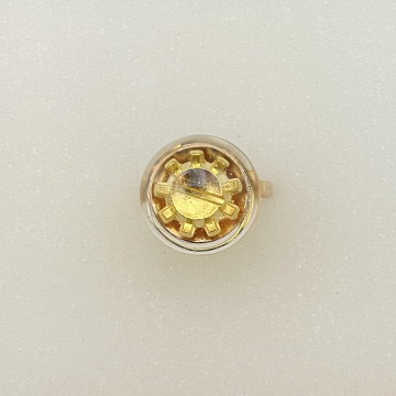 Bague ronde engrenage doré