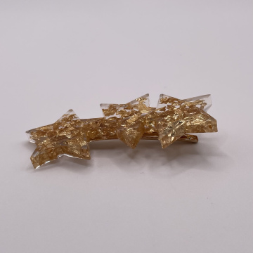 Barrette cheveux crocodile étoiles